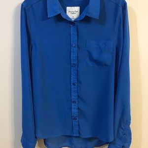 American Eagle - Sheer Button Down